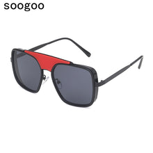 Load image into Gallery viewer, Square Sunglasses Men 2023 Trendy Mechanical Big Frame Sun Glasses  Brand Designer Eyeglasses UV400 Lunettes