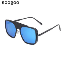 Load image into Gallery viewer, Square Sunglasses Men 2023 Trendy Mechanical Big Frame Sun Glasses  Brand Designer Eyeglasses UV400 Lunettes