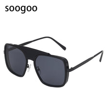 Load image into Gallery viewer, Square Sunglasses Men 2023 Trendy Mechanical Big Frame Sun Glasses  Brand Designer Eyeglasses UV400 Lunettes