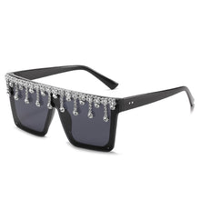 Carica l&#39;immagine nel visualizzatore di Gallery, Occhiali da sole quadrati Donna 2023 Occhiali da sole con nappa Uomo Occhiali oversize Tonalità UV400 Oculos 