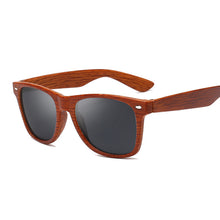 Load image into Gallery viewer, Square Sunglasses Women Designer  Man/Women Black Sun Glasses Male Female Classic Vintage Imitation Wood Grain