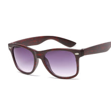 Load image into Gallery viewer, Square Sunglasses Women Designer  Man/Women Black Sun Glasses Male Female Classic Vintage Imitation Wood Grain