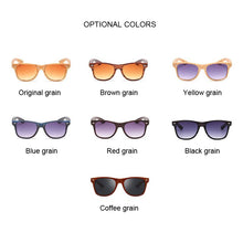 Load image into Gallery viewer, Square Sunglasses Women Designer  Man/Women Black Sun Glasses Male Female Classic Vintage Imitation Wood Grain