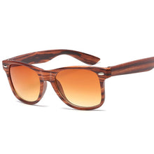 Load image into Gallery viewer, Square Sunglasses Women Designer  Man/Women Black Sun Glasses Male Female Classic Vintage Imitation Wood Grain