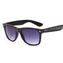 Load image into Gallery viewer, Square Sunglasses Women Designer  Man/Women Black Sun Glasses Male Female Classic Vintage Imitation Wood Grain