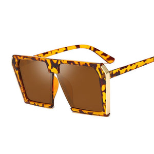 Occhiali da sole quadrati da donna di marca grandi occhiali da sole neri tonalità di specchio femminili da donna Oculos De Sol Feminino 