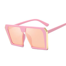 Carica l&#39;immagine nel visualizzatore di Gallery, Occhiali da sole quadrati da donna di marca grandi occhiali da sole neri tonalità di specchio femminili da donna Oculos De Sol Feminino 