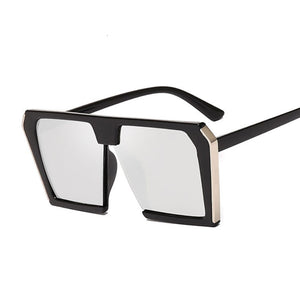 Occhiali da sole quadrati da donna di marca grandi occhiali da sole neri tonalità di specchio femminili da donna Oculos De Sol Feminino 