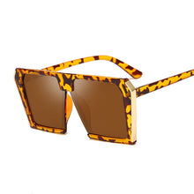 Carica l&#39;immagine nel visualizzatore di Gallery, Occhiali da sole quadrati da donna di marca grandi occhiali da sole neri tonalità di specchio femminili da donna Oculos De Sol Feminino 