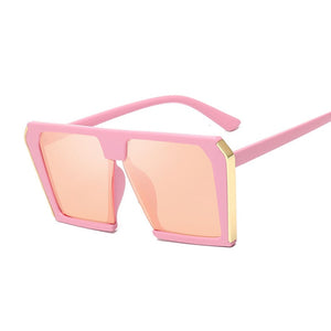 Occhiali da sole quadrati da donna di marca grandi occhiali da sole neri tonalità di specchio femminili da donna Oculos De Sol Feminino 