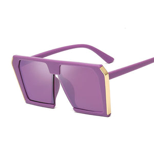 Occhiali da sole quadrati da donna di marca grandi occhiali da sole neri tonalità di specchio femminili da donna Oculos De Sol Feminino 