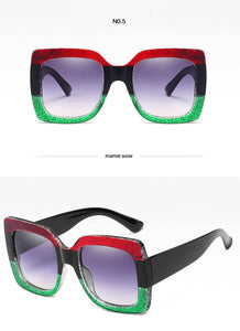 Square Sunglasses Women  Brand Designer Oversized Frame Way Out Sun Glasses Hipster Ladies Shades Visor Oculos Top