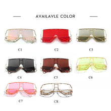 Load image into Gallery viewer, Square Sunglasses Women Oversized Men Shades Glasses  Brand Metal Rivet Trend Unique Female Eyewear