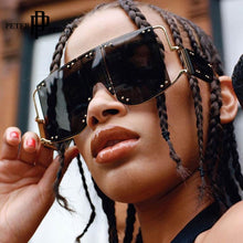 Load image into Gallery viewer, Square Sunglasses Women Oversized Men Shades Glasses  Brand Metal Rivet Trend Unique Female Eyewear