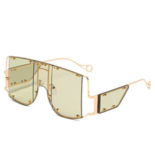 Load image into Gallery viewer, Square Sunglasses Women Oversized Mirror Men Shades Glasses  Brand Metal Rivet Trend Unique Female Eyewear