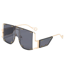 Load image into Gallery viewer, Square Sunglasses Women Oversized Mirror Men Shades Glasses  Brand Metal Rivet Trend Unique Female Eyewear