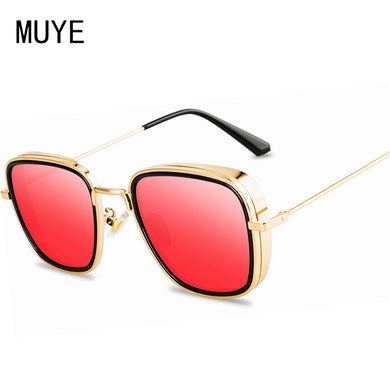 Square Sunglasses Women Oversized Mirror Men Shades Glasses  Brand Metal Trend Unique Female Eyewear UV400