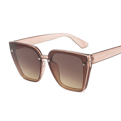 Occhiali da sole quadrati da donna Occhiali da sole vintage oversize Cat Eye Design Donna Oceano Sfumatura di colore Cateye Oculos De Sol 