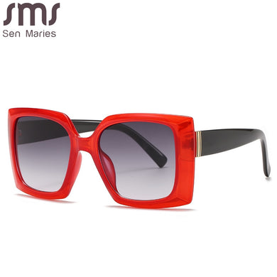 Square Unisex Men Women Sunglasses Elegant Big Frame Sun Glass Lady Eyewear Sunshade Glasses Outside Gifts UV400
