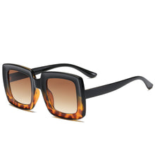 Load image into Gallery viewer, Square Women Sunglasses Vintage Oversized Frame Retro Champagne Leopard Eyewear Men Shades UV400 Sun Glasses