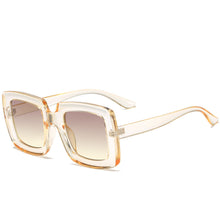 Load image into Gallery viewer, Square Women Sunglasses Vintage Oversized Frame Retro Champagne Leopard Eyewear Men Shades UV400 Sun Glasses
