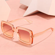 Load image into Gallery viewer, Square Women Sunglasses Vintage Oversized Frame Retro Champagne Leopard Eyewear Men Shades UV400 Sun Glasses