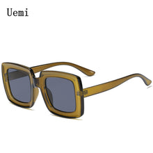 Load image into Gallery viewer, Square Women Sunglasses Vintage Oversized Frame Retro Champagne Leopard Eyewear Men Shades UV400 Sun Glasses