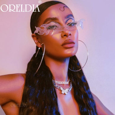 Steampunk Fire Flame Sunglasses Women Men Rimless Wave Sun Glasses Lady One Piece Shades Punk Female Shiny Eyewear UV400