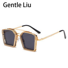 Load image into Gallery viewer, Steampunk Oversized Square Sunglasses Men&#39;s Metal Frame  Brand Designer Sun Glasses Ladies Retro Eyeglasses UV400