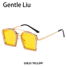 Load image into Gallery viewer, Steampunk Oversized Square Sunglasses Men&#39;s Metal Frame  Brand Designer Sun Glasses Ladies Retro Eyeglasses UV400