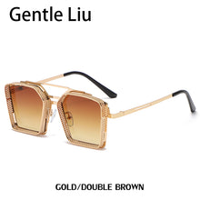 Load image into Gallery viewer, Steampunk Oversized Square Sunglasses Men&#39;s Metal Frame  Brand Designer Sun Glasses Ladies Retro Eyeglasses UV400