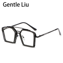 Load image into Gallery viewer, Steampunk Oversized Square Sunglasses Men&#39;s Metal Frame  Brand Designer Sun Glasses Ladies Retro Eyeglasses UV400
