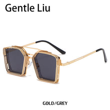 Load image into Gallery viewer, Steampunk Oversized Square Sunglasses Men&#39;s Metal Frame  Brand Designer Sun Glasses Ladies Retro Eyeglasses UV400