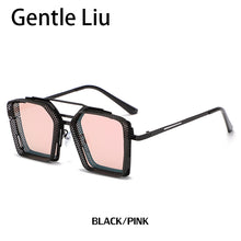 Load image into Gallery viewer, Steampunk Oversized Square Sunglasses Men&#39;s Metal Frame  Brand Designer Sun Glasses Ladies Retro Eyeglasses UV400