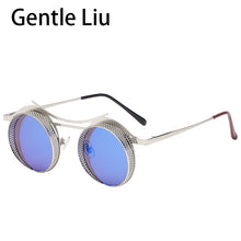 Load image into Gallery viewer, Steampunk Round Sunglasses For Men Women Metal Quality Brand Designer Sun Glasses Ladies  Punk Style Eyewear UV400
