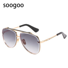 Load image into Gallery viewer, Steampunk Square Sunglasses Men 2023 Retro Metal  Brand Designer Sun Glasses Women Black Vintage Eyeglasses UV400