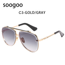 Load image into Gallery viewer, Steampunk Square Sunglasses Men 2023 Retro Metal  Brand Designer Sun Glasses Women Black Vintage Eyeglasses UV400