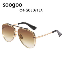 Load image into Gallery viewer, Steampunk Square Sunglasses Men 2023 Retro Metal  Brand Designer Sun Glasses Women Black Vintage Eyeglasses UV400