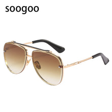 Load image into Gallery viewer, Steampunk Square Sunglasses Men 2023 Retro Metal  Brand Designer Sun Glasses Women Black Vintage Eyeglasses UV400