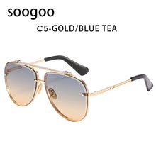 Load image into Gallery viewer, Steampunk Square Sunglasses Men 2023 Retro Metal  Brand Designer Sun Glasses Women Black Vintage Eyeglasses UV400