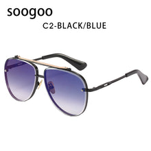 Load image into Gallery viewer, Steampunk Square Sunglasses Men 2023 Retro Metal  Brand Designer Sun Glasses Women Black Vintage Eyeglasses UV400
