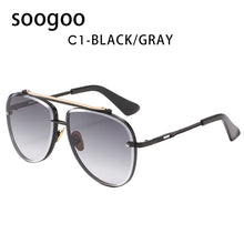 Load image into Gallery viewer, Steampunk Square Sunglasses Men 2023 Retro Metal  Brand Designer Sun Glasses Women Black Vintage Eyeglasses UV400
