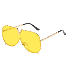 Carica l'immagine nel visualizzatore di Gallery, Steampunk Sunglasses 2023 Women Men Pilot Sun Glasses Colorful Lens Shades Eyewear Lady Brand Designer Eyeglasses UV400