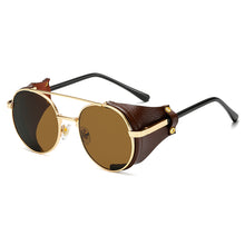 Load image into Gallery viewer, Steampunk Sunglasses Brand Design Metal Round Sunglass Men Women Vintage Punk Sun glasses UV400 Shades Oculos de sol