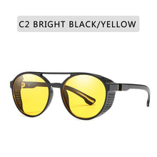 Load image into Gallery viewer, Steampunk Sunglasses Women Men Brand Design Retro Goggles Round Flip Up Glasses steam punk Vintage Eyewear Oculos de sol