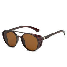 Load image into Gallery viewer, Steampunk Sunglasses Women Men Brand Design Retro Goggles Round Flip Up Glasses steam punk Vintage Eyewear Oculos de sol