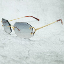 Load image into Gallery viewer, Sun Glasses Men Diamond Cut Carter Sunglasses Gafas De Sol Vintage Eyewear Customized Engrave Name And Initials