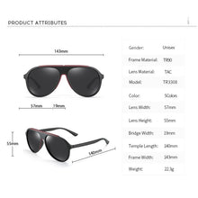 Load image into Gallery viewer, Sunglasses Men Women Pilot Sun Glasses TR90 Polarized UV400 Lens Outdoor Driving Vintage Eyewear For Male/Female 3308