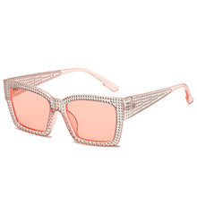 Load image into Gallery viewer, Sunglasses With Diamond  Brand Design Women Personality Square Sun glasses Shades UV400 Eyewear oculos de sol