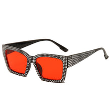 Load image into Gallery viewer, Sunglasses With Diamond  Brand Design Women Personality Square Sun glasses Shades UV400 Eyewear oculos de sol